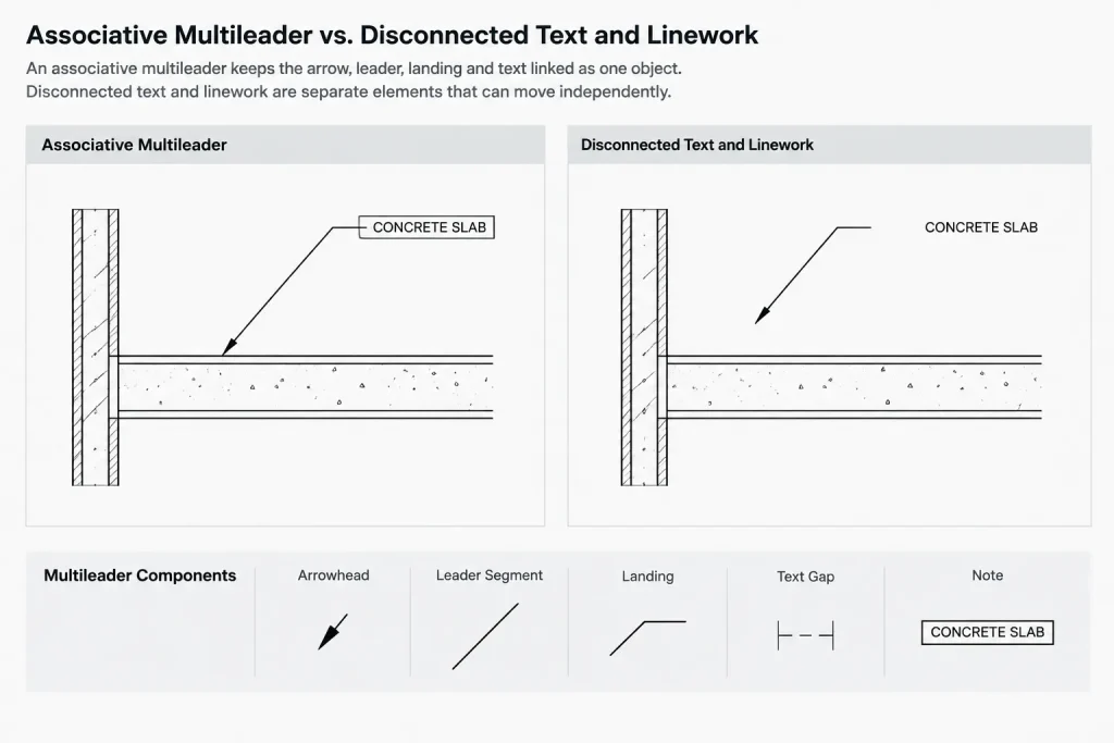 Leaders and Multileaders in Architectural CAD: A Practical Annotation Workflow architectural CAD illustration