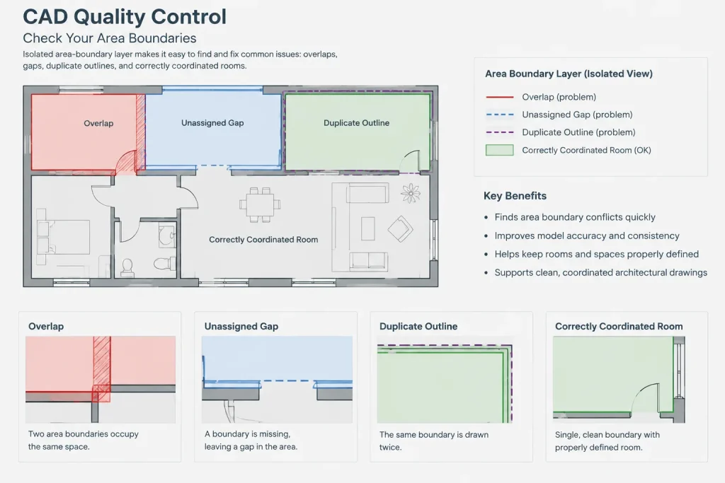 Room Area Calculations in AutoCAD: A Reliable Polyline and Verification Workflow architectural CAD illustration