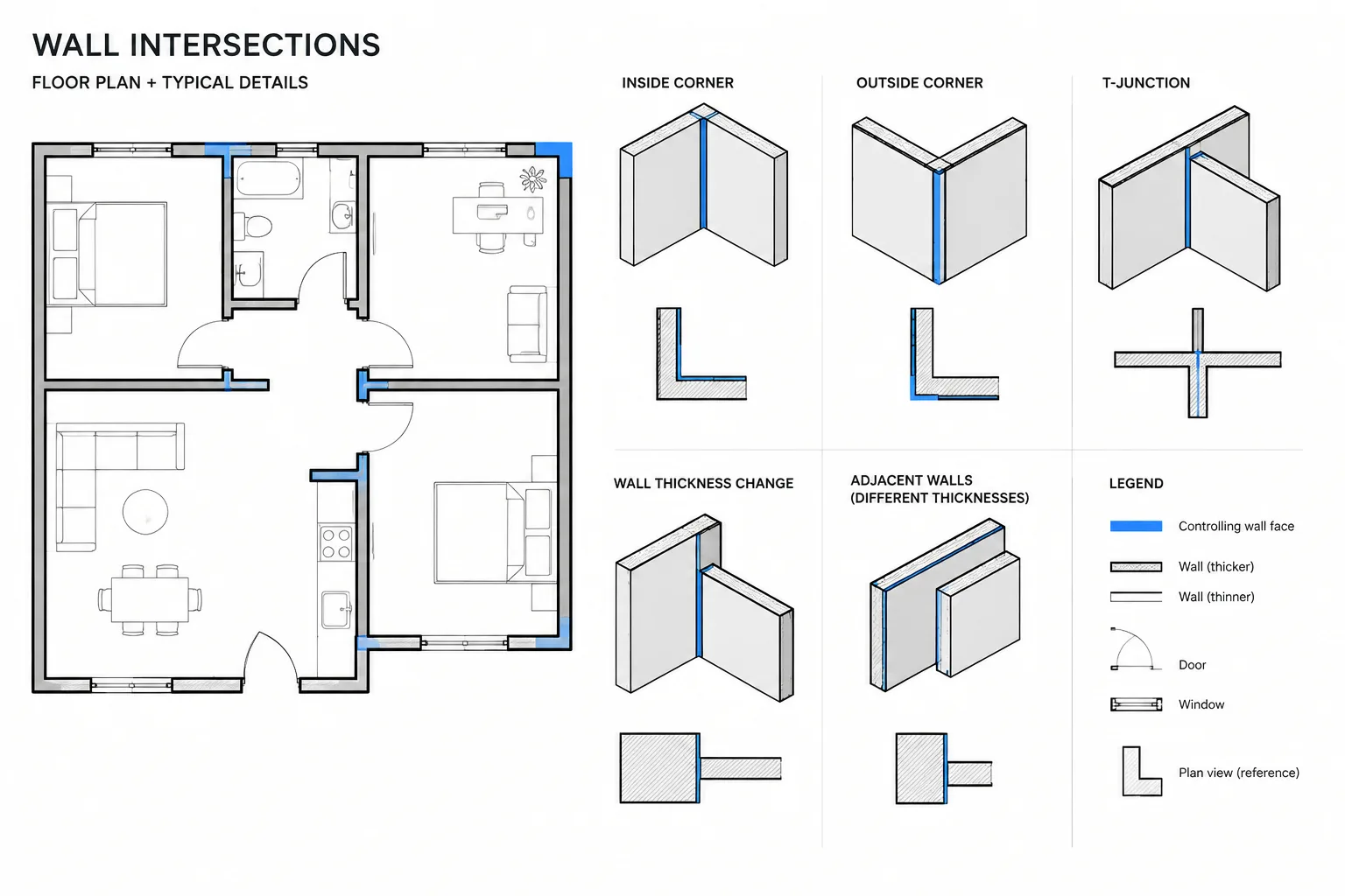 Wall Intersections in Architectural CAD: A Practical Cleanup and Coordination Workflow