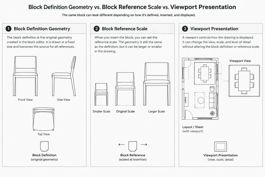 Why Is My CAD Block the Wrong Size? A Practical Scale Troubleshooting Workflow architectural CAD illustration
