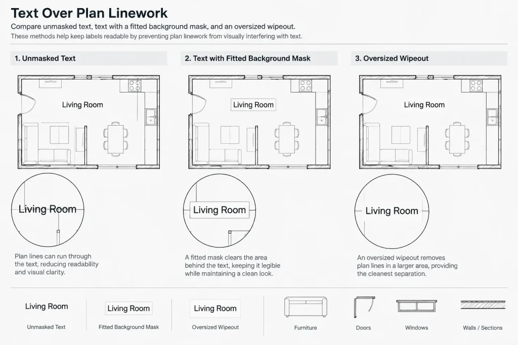 Wipeouts, Background Masks, and Draw Order in Architectural CAD architectural CAD illustration